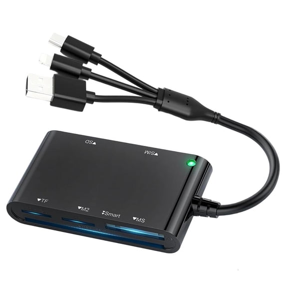 USB/Type C Card Reader MS Card Reader Adapter Transfer Connector Simultaneously Read For Laptop Computer