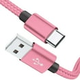 thumbnail image 1 of USB Type C Charging Cable (3ft), Borz USB C Nylon Braided Charger Cord for Samsung Galaxy Note 9 8 S10 S10E S9 S8 Plus, LG G7 G6 G5 V40 V30 V20, Nexus 5, Google Pixel 3/3 XL, Oneplus 6T/6/5, 1 of 5