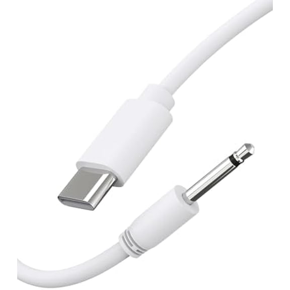 USB Type C DC Charging Cable 2.5mm DC Charger Cord 2.6Ft Replacement for Massager-1 Pack(White)