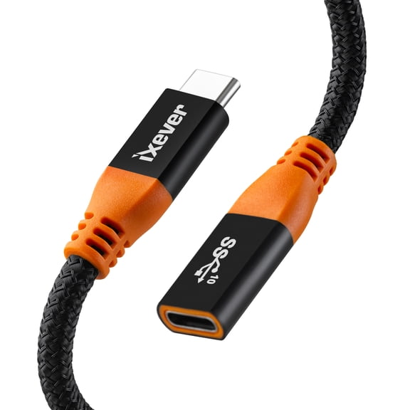 USB Type C Extension Cable Cord 1ft 12inch High Speed 10Gbps, USB 3.1 Type C Male to Female