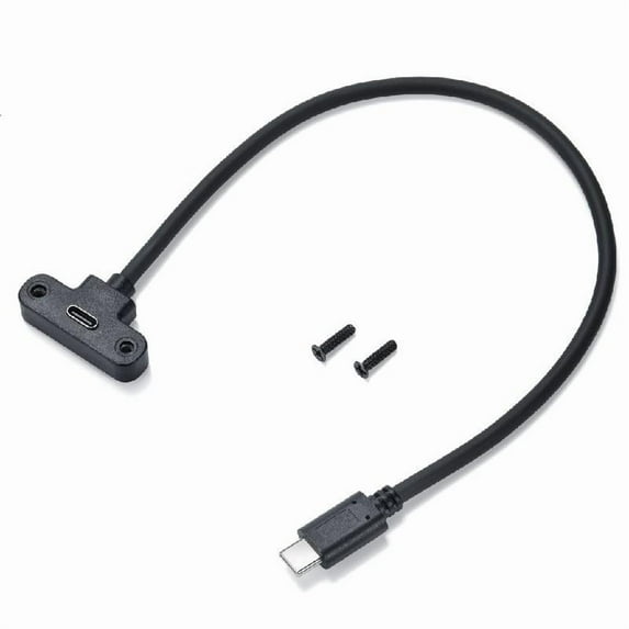 USB Type C Extension Cord Male to Female Data Transfer Panel Mount 30cm