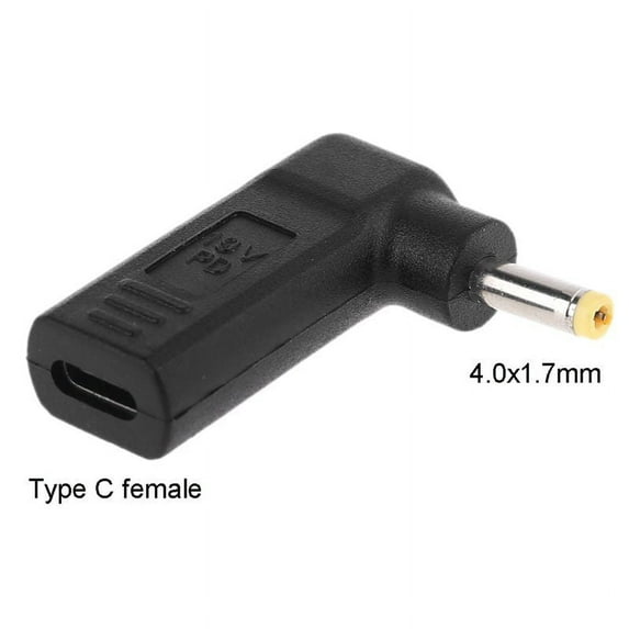 USB Type C Plug for DC Jack Power Adapter USB-C Female to 4.0x1.7mm Male Converter for Laptop Accessories