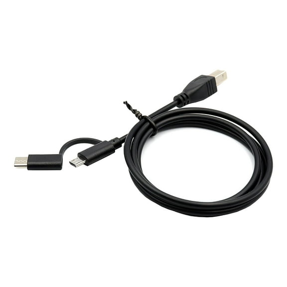 USB + Type C Male to USB B Male Date Line OTG Cable Portable Printer Electronic Organ Connection Cord