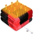 thumbnail image 1 of USB Powered Heated Throw Blanket for Women, 50" X 60" 9V 18W Portable Black Red Grid Electric Heating Blanket with 3 Heat Settings,8-Zone Graphene Heating Blankets for Couch Car Office Outdoor, 1 of 8