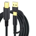 thumbnail image 1 of USB Type C Printer Cable Braided Male to USB B Extender Cord Wire 480Mbps Data Transfer and Connection Devices Black, 1 of 8