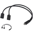 thumbnail image 1 of USB Type C Splitter Y Cable 1 Female to 2 male Extension Cord Power Adapter Converter for Car Charging, 1 of 8