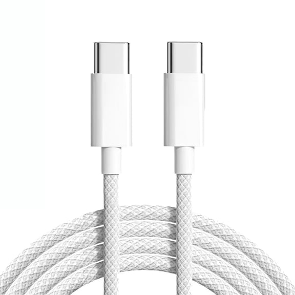 USB Type C To USB C Cable For iPhone 17 16 15 Pro Max 240W PD Fast Charging Charger Cord For MacBook Xiaomi Samsung Galaxy Pixel 6.6ft White