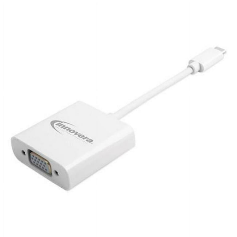 USB Type-C VGA Adapter, USB-C/VGA, 0.65 ft, White USB Type-C VGA Adapter, USB-C/VGA, 0.65 ft, White