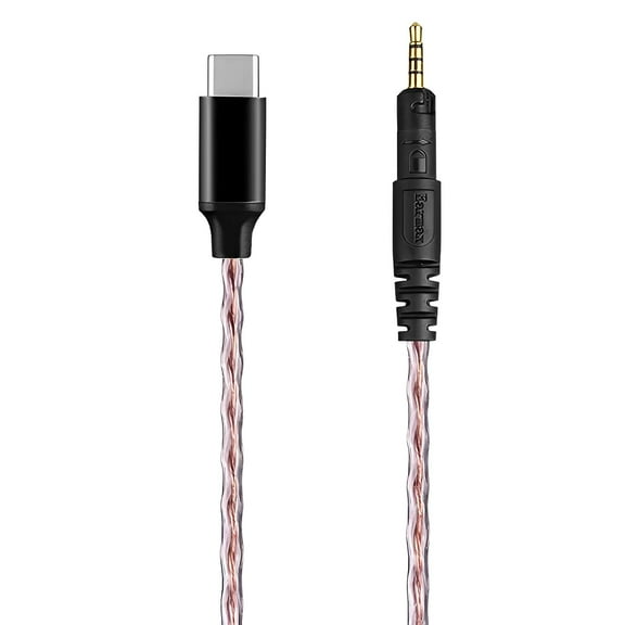USB Type C to 2.5mm 6N OCC Audio Cable 4.3ft Compatible with ATH-M40X M50X M60X M70X Headphones