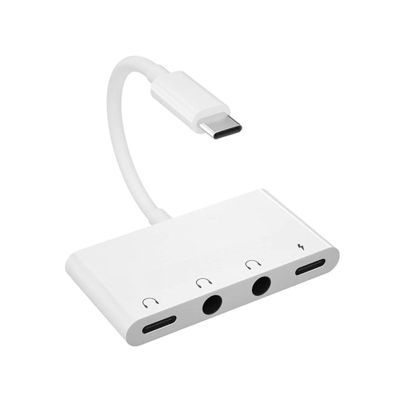USB Type C to 3.5mm Female Headphone Jack Adapter with Charging For Samsung Galaxy S22 S21 S20/Ultra, Note 10, iPad Pro, MacBook, Pixel