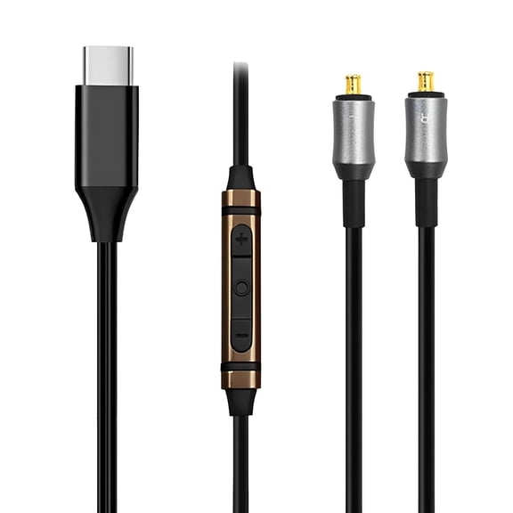 USB Type C to A2DC High Purity 6N OCC Replacement Cable 4.1ft Compatible with ATH CKR100 CKR100is CKR90 CKR90is CKS1100 CKS1100is Earphones