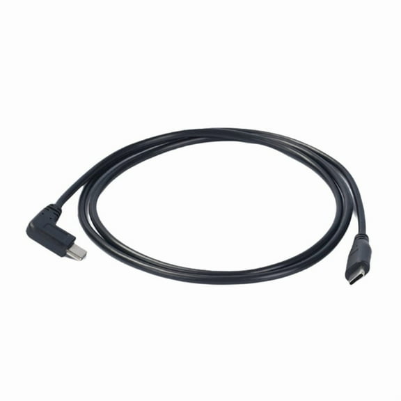 USB Type C to C Male to Male Charger Cable 60W PVC 90 Degree Cable for Fast Charging and Data Sync