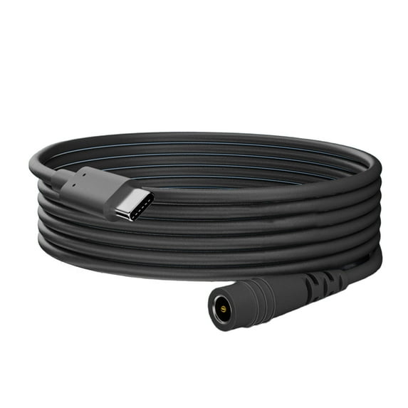 USB Type C to DC5.5x2.1mm 5521 Power Extension Cable with PD100W Sensoring Enhances Compatibility Waterproof