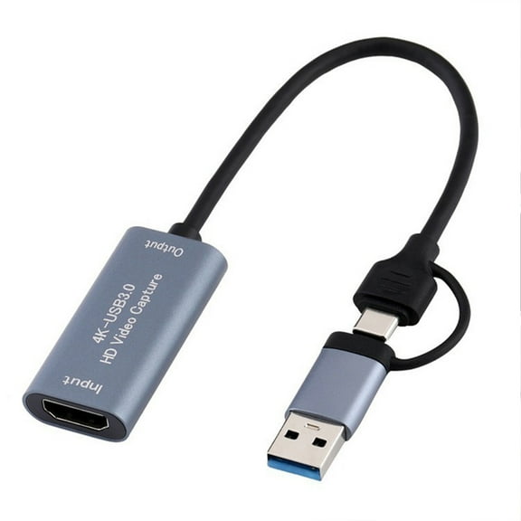 USB+Type C to HDTV Video Capture Card 2K Video Recording Device Transfer Record Grabbers for Recording Live Streaming