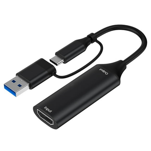 USB+Type C to HDTV Video Capture Card 4K Video Recording Device Transfer Record for Recording Live Streaming