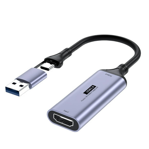 USB+Type C to HDTV Video Capture Card 4K Video Recording Device Transfer Record