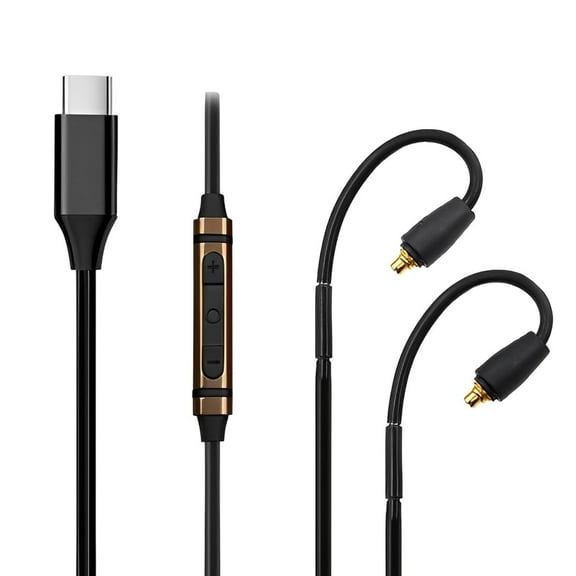 USB Type C to IE 900 High Purity 6N OCC Replacement Cable 4ft Compatible with Sennheiser IE 900 IE 600 IE 200 IE 300 Earphones