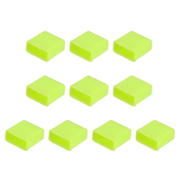 USB Type A Port Plugs Covers Caps, 10Pcs Silicone Anti Dust Protector for Smartwatch Telephone Computer Camera Mobile Hard Discs USB Male Ports, Green