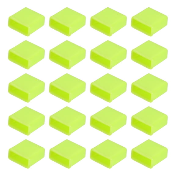 USB Type A Port Plugs Covers Caps, 20Pcs Silicone Anti Dust Protector for Smartwatch Telephone Computer Camera Mobile Hard Discs USB Male Ports, Green
