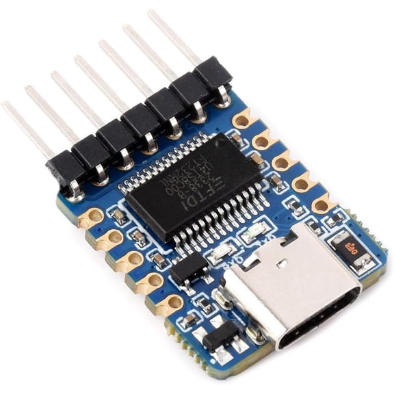 USB to UART (TTL) Mini Communication Module, Compact Size, Over-Current/Over-Voltage Protection, Multi Systems Support, TTL Serial Converter, USB to TTL Converter, with pre-soldered Header