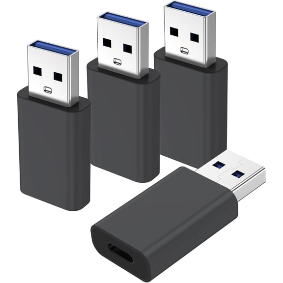 USB to USB C Adapter 2 Pack, USB-C Female to USB Male Adapter, Charger Converter Compatible for Apple Watch Ultra iWatch/iPhone/Pro Max Plus/Airpods/iPad 9 10 Air 5 Mini 6/Car/Samsung