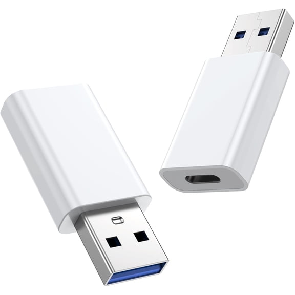 USB to USB C Adapter 2 Pack, USB-C Female to USB Male Adapter, Charger Converter Compatible for Apple Watch Ultra iWatch/iPhone/Pro Max Plus/Airpods/iPad 9 10 Air 5 Mini 6/Car/Samsung