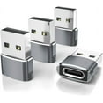 thumbnail image 1 of USB to USB C Adapter 4 Pack,Type C Female to A Male Charger Converter for Apple Watch Ultra iWatch 8 7,iPhone 14 13 12 11 Pro Plus Max,Airpods,iPad 9 10 Air 5 Mini 6,Samsung Galaxy S23 S22 S21, 1 of 7