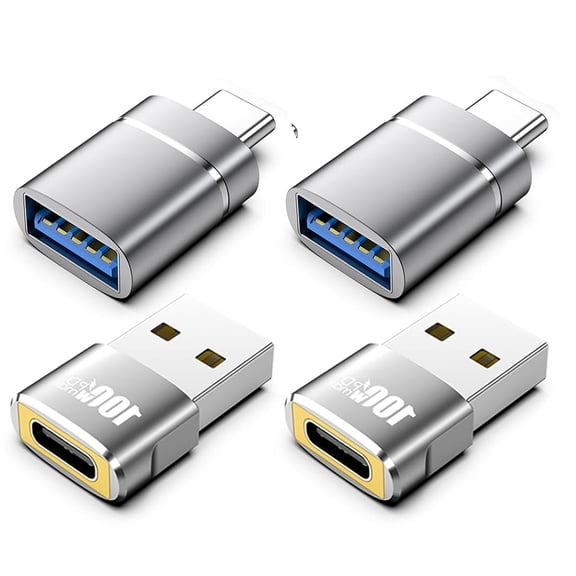 USB to USB C Adapter, USB C to USB3.0 Adapter,Fast Charging & Data Transfer for iPhone17 16 15 Plus Pro Max, iPad Air Mini 6 7, Samsung Galaxy S25-S22, iPad Air, Pixel
