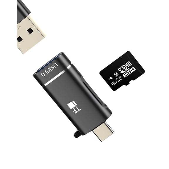 USB A to USB C Adapter for iPhone 16 15 Pro Max for iPad for Apple Card Reader Micro SD Camera Memory Stick Macbook Phone Compatible for Samsung Accessorie Female Cable Android Mac TF Converter