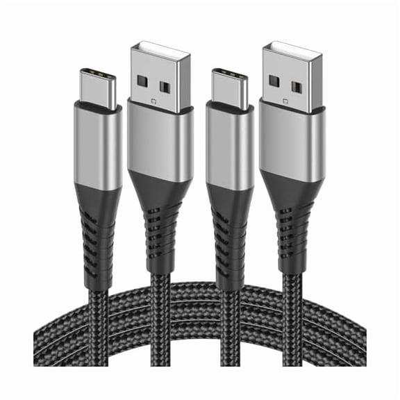 USB A to USB C Cable 3FT for iPhone 15 16 17 Pro Max, 2 Pack Braided Type C Charger Fast Charging Cable Cord for iPad Air Pro, Samsung Galaxy S24/S23/S22,Google Pixel, USB to USBC Cable 3FT