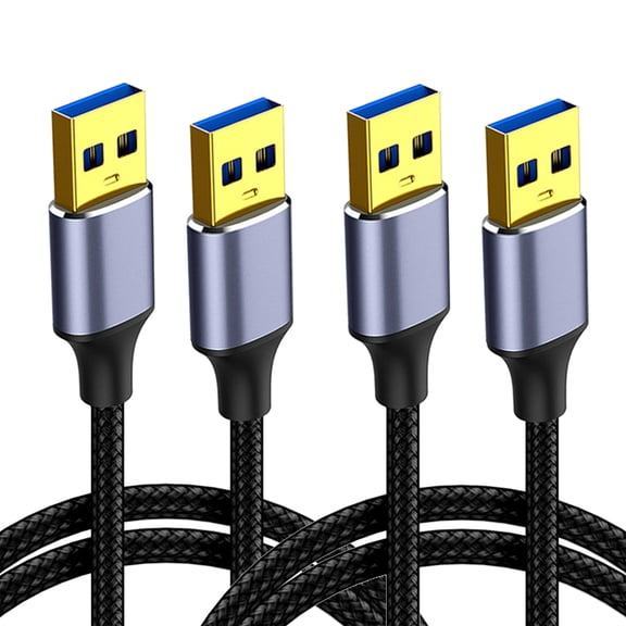 USB to USB Cable 10Ft,2 Pack USB 3.0 A to A Male Cable USB Male to Male Cable Double End USB Cord Compatible for Data Transfer,Hard Drive,Laptop,DVD,TV,USB Hub and More