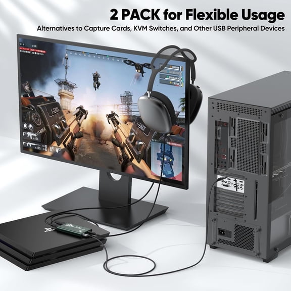 USB A to USB A Cable 3ft 2 Pack USB 3.0 5Gbps Data Transfer & 5 V/2.4 Charging Male to Male Double Sided Cord Replacement for Laptop Cooler Monitor PC TV KVM DVD Player and more USB Peripheral Device