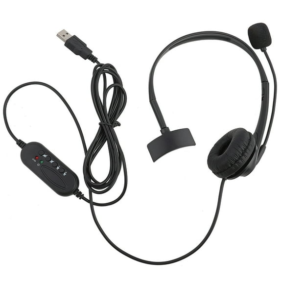 USB VB540 Phone Headsets Customer Service Headset with Single Ear Microphone Office