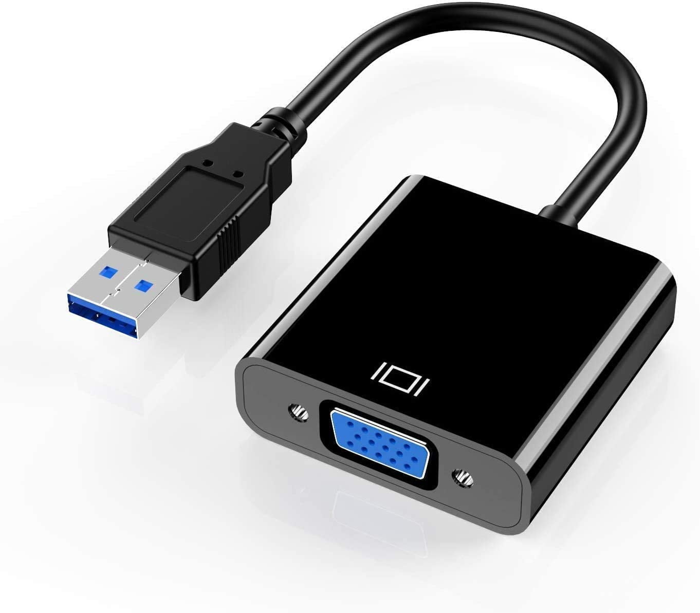 USB to VGA Adapter, USB 3.0/2.0 to VGA Adapter Multi-Display Video Converter- PC Laptop Windows 7/8/8.1/10,Desktop, Laptop, PC, Monitor, Projector, HDTV, Chromebook, Black