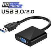 USB to VGA Adapter, USB 3.0/2.0 to VGA Adapter Multi-Display Video Converter- PC Laptop Windows 7/8/8.1/10,Desktop, Laptop, PC, Monitor, Projector, HDTV, Chromebook