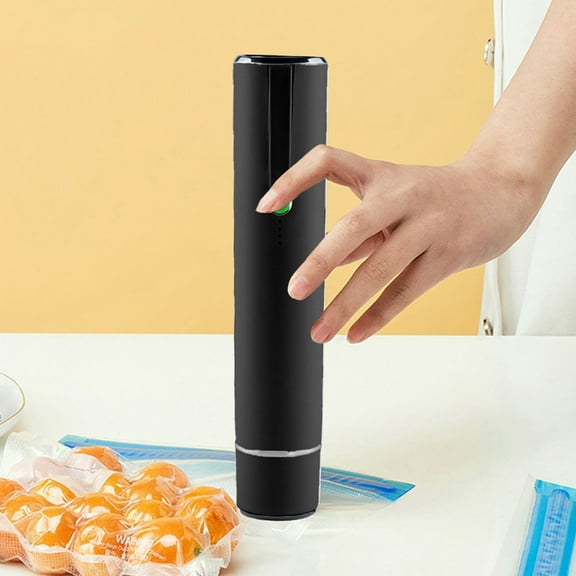 USB Vacuum Pump Handheld Portable Food Preservation 1200mAh Rechargeable One Button Operation -65kPa Powerful Suction for Storage Bags Cooking Kitchen Home Travel
