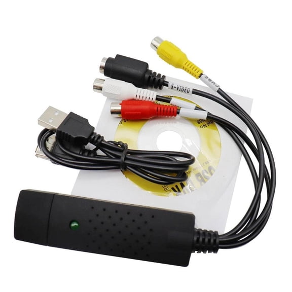 USB Video Capture Converter VHS To DVD Kit Digitize Analog Video Audio For PC Windows