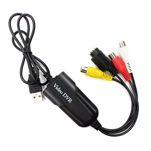 USB Video Card Cable USB2.0 to Signals Captures and Record USB Auditory Video Grabbing Converter