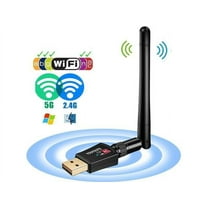 USB WIFI Adapter - 600Mbps Dual Band 2.4G 150Mbps 5G 433Mbps Wireless USB Wifi Adapter,802.11AC/a/b/g/n AC600 High Gain Antenna Network Lan Card For Windows 10/XP/Vista/7/8/8.1/10 (32/64bits) MAC OS