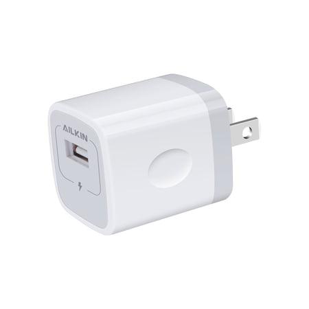 USB Wall Charger,1A USB Plug 1-Port Power Adapter Charging Block Charger Cube Compatible with iPhone X/8/7/6/6S Plus,X Xs Max XR,iPad,Samsung,Android,and More