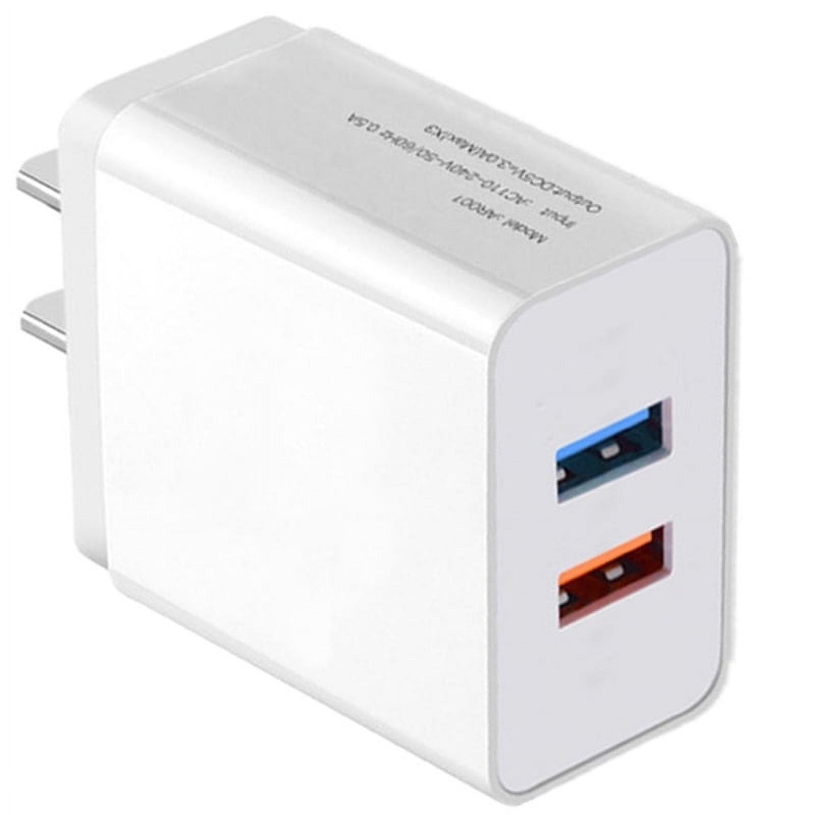 USB Wall Charger, 3.1A Dual Port Charger, USB Plug, Power Adapter ...