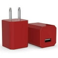 thumbnail image 1 of USB Wall Charger 5V 1A Portable Power Adapter One Port Cube Charging Block Compatible for Smart Phones Gadgets, Digital Devices & More (Red 2-Pack), 1 of 1