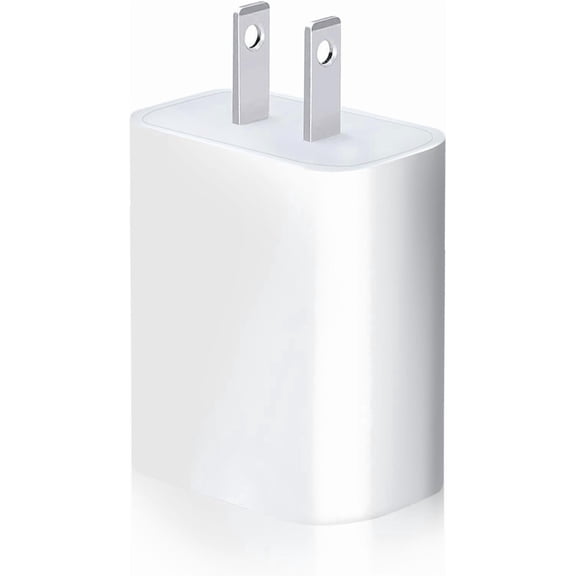 USB Wall Charger 5V 2A 10W Charger Power Adapter, Fast Charging USB Block, Charging Plug Block Cube, Wall Plug for iPhone 17 16 15, iPad, Phone,Speaker,Sumsung, Android, Kindle Tablet & More -White