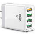 thumbnail image 1 of USB Wall Charger Block, 40W Multi-Port Fast Charging Block Power Adapter for iPhone, Samsung Galaxy, White, 1 of 7