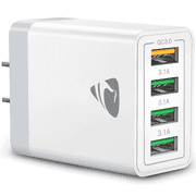 USB Wall Charger Block, 40W Multi-Port Fast Charging Block Power Adapter for iPhone, Samsung Galaxy, White