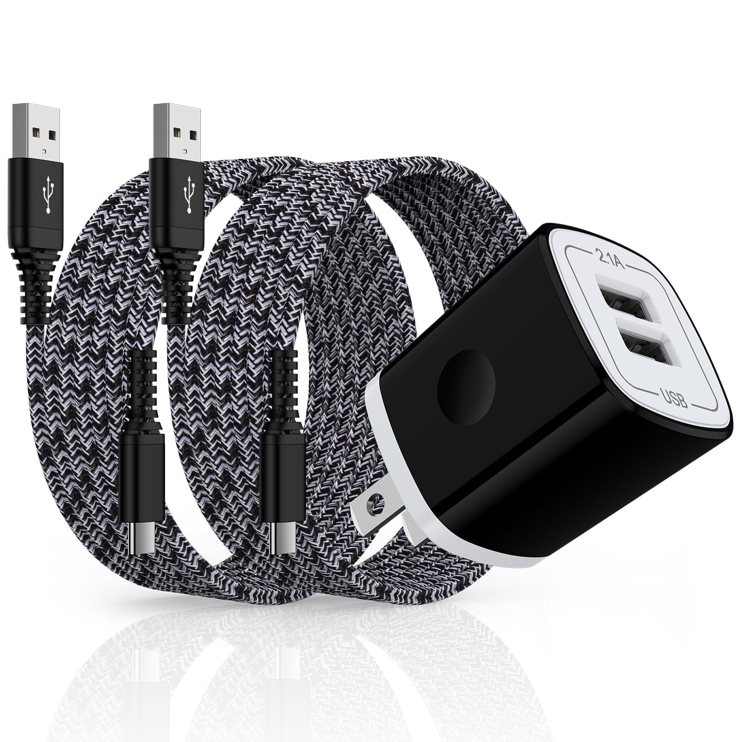 USB Wall Charger Block, Hootek 2.1A Dual Port USB Charger Block with ...