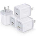 thumbnail image 1 of USB Wall Charger Block,USB Charger Adapter,AILKIN 5V/1A/4Pack Wall Charger Block Fast Charging Station Power Base Charger Block Plug Brick for iPhone Wall Charger, 1 of 6
