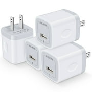USB Wall Charger Block,USB Charger Adapter,AILKIN 5V/1A/4Pack Wall Charger Block Fast Charging Station Power Base Charger Block Plug Brick for iPhone Wall Charger