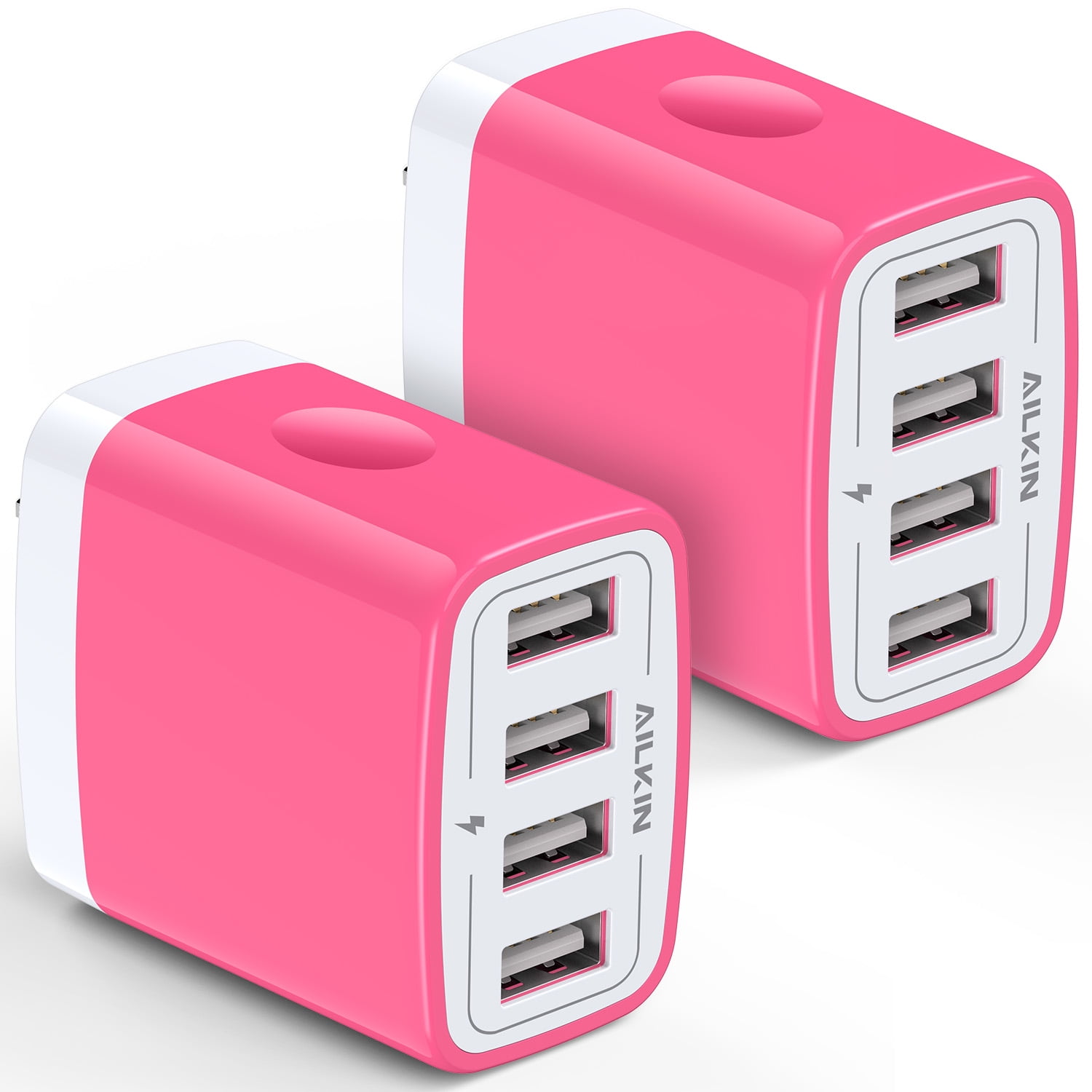 USB Wall Charger Block,USB Charger Adapter,AILKIN 5V/4.8A/2Pack Multi ...