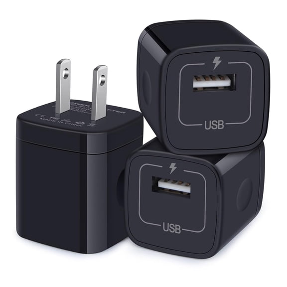 USB Wall Charger, Charger Block, 3-Pack 1A/5V Charging Cube Box Single Port USB Chargerr Plug for Samsung Galaxy S25,A17,Pixel 10